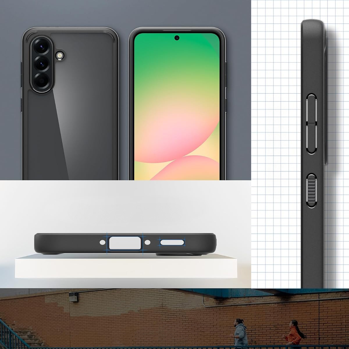 Etui Spigen Ultra Hybrid do Samsung Galaxy A56 5G, przezroczysto-czarne